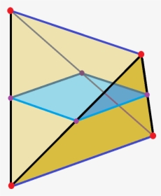 Regular Tetrahedron Square Cross Section - Regular Tetrahedron Cross Section, HD Png Download, Transparent PNG