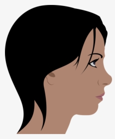 Computer Icons Face Facial Hair Chin Human Head - Tete De Fille De Profil, HD Png Download, Transparent PNG