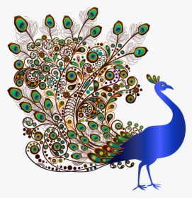 Pavo Real De Perfil Clipart , Png Download - Gold Peacock Artwork Png, Transparent Png, Transparent PNG