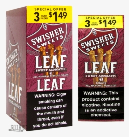 Swisher Sweets Leaf Sweet Aromatic Box And Foil Pack - Swisher Sweets, HD Png Download, Transparent PNG