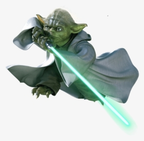 Yoda Flying - Yoda Transparent Png, Png Download, Transparent PNG