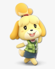 Yellow Mammal Vertebrate Cartoon Stuffed Toy Toy - Isabelle Smash Ultimate Render, HD Png Download, Transparent PNG