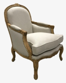 Prince William Chair, White Linen Chair For Rent, Wood - Club Chair, HD Png Download, Transparent PNG