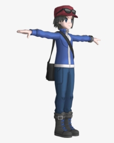 Download Zip Archive - 3d Model Pokemon Trainer Red, HD Png Download, Transparent PNG