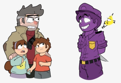 Transparent Gravity Falls Png - Purple Guy And Bill Cipher, Png Download, Transparent PNG