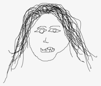 Badly Drawn Woman Face, HD Png Download, Transparent PNG