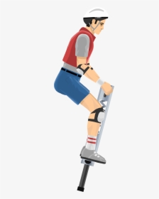Wheelchair Guy - Happy Wheels Pogo Guy, HD Png Download, Transparent PNG