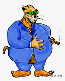 Transparent Fat Cat Png - Cartoon, Png Download, Transparent PNG