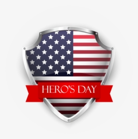 Heros Day - American Flag Shield Transparent, HD Png Download, Transparent PNG