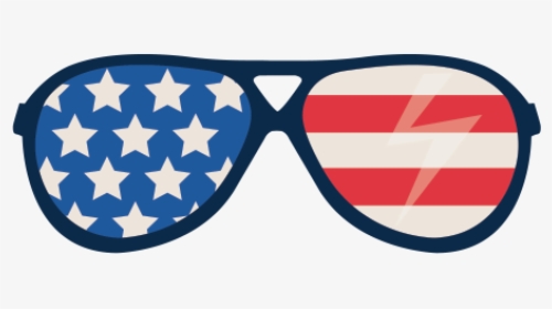 Printed Vinyl Usa Flag Glasses - Usa Flag Sunglasses Png, Transparent Png, Transparent PNG