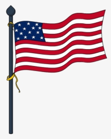 Flags Clipart Decoration - Memorial Day Flag Clipart, HD Png Download, Transparent PNG