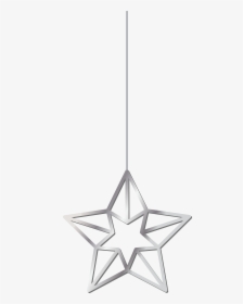Hanging Star Silver Transparent Png Clip Art - Hanging Star Decoration Png, Png Download, Transparent PNG