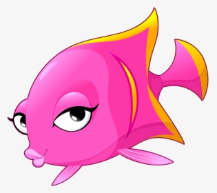 Betta Clipart Transparent Fish - Pink Fish Clipart, HD Png Download, Transparent PNG