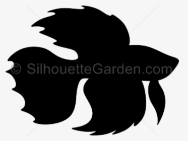 Transparent Beta Fish Clipart - Silhouette Of A Betta Fish, HD Png Download, Transparent PNG