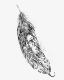 tattoo #indian #apache #feather #blackart - Tribal Cherokee Native American  Tattoos, HD Png Download , Transparent Png Image - PNGitem
