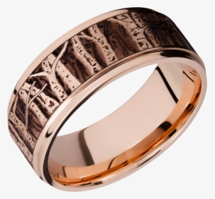 Rose Gold Aspen Tree Ring - Titanium Ring, HD Png Download, Transparent PNG