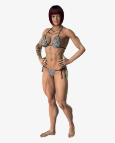 Muscle Woman Full Body, HD Png Download, Transparent PNG
