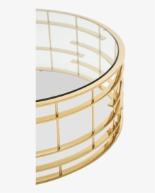 European Modern Gold Frame Round Clear Glass Top Cocktail - Bangle, HD Png Download, Transparent PNG