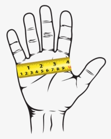 Carpalaid Hand Measurement Final - Hand Stop Sign Drawing, HD Png Download, Transparent PNG