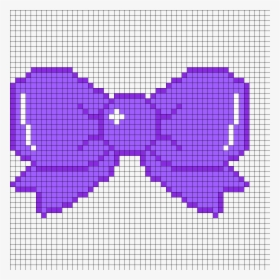 Big Cute Purple Perler Bow Perler Bead Pattern / Bead - Cross Stitch Easy Birds, HD Png Download, Transparent PNG