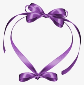 Purple Heart Hearts Heart Love Bow Ribbon - Coeur Png, Transparent Png, Transparent PNG