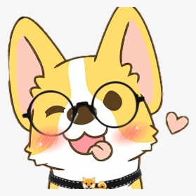 #kawaii #dog #corgi #blush I Want A Corgi 🐶 - Cartoon Cute Corgi Png, Transparent Png, Transparent PNG