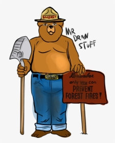 Draw Smokey The Bear, HD Png Download, Transparent PNG