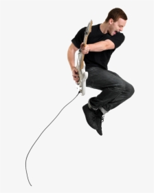 Man Playing Guitar Png , Png Download - Guitar Player Jumping Png, Transparent Png, Transparent PNG