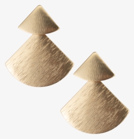 *double Gold Triangle Fan Earrings - Christmas Tree, HD Png Download, Transparent PNG