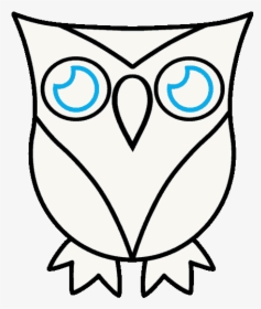 How To Draw A Cartoon Owl In A Few Easy Steps Easy - Drawing Owl, HD Png Download, Transparent PNG