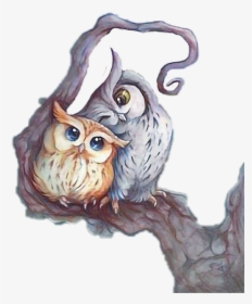 #freetoedit #cute #owls - Buhos Hermosos Dibujos, HD Png Download, Transparent PNG
