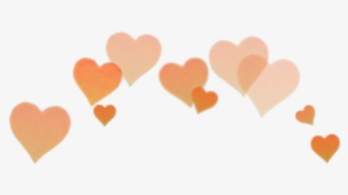#orange #heart #filter #snapchat #snapchat #crown - Orange Heart Crown Png, Transparent Png, Transparent PNG