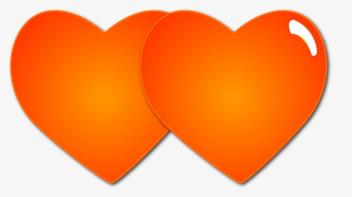 Orange Heart Png 361111 - Love Orange Png, Transparent Png, Transparent PNG