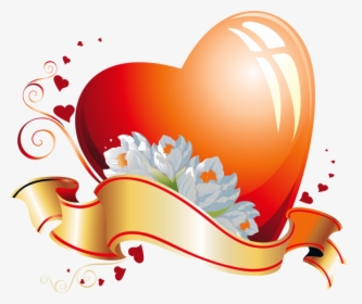 Transparent Orange Heart Clipart - Background Undangan, HD Png Download, Transparent PNG