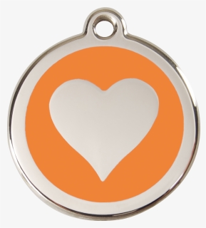 Orange Heart 20mm Pet Tag By Red Dingo - Red Dingo, HD Png Download, Transparent PNG