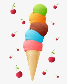 Clipart Images, Ice Cream, Clip Art, Sweets, Goodies, - Ice Cream Scoops In Cone, HD Png Download, Transparent PNG