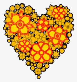 Flower Heart Png Transparent - Heart, Png Download, Transparent PNG