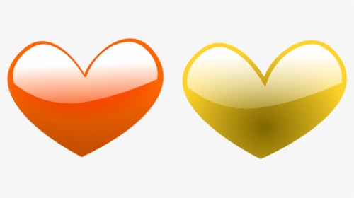 Orange,heart,love - Heart Of Orange Color, HD Png Download, Transparent PNG