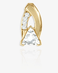 14k Gold Triangle Pendants - Engagement Ring, HD Png Download, Transparent PNG