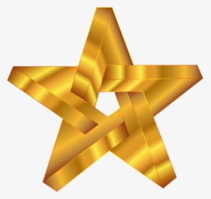 Triangle,angle,symmetry - Gold Star, HD Png Download, Transparent PNG