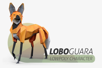 Lobo Guara Low Poly, HD Png Download, Transparent PNG