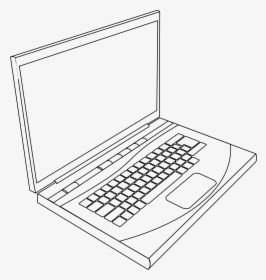 Laptop Clipart Transparent - Laptop Black And White, HD Png Download, Transparent PNG