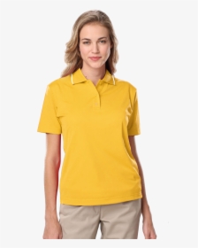 Ladies Wicking Piped Polo - Polo Shirt, HD Png Download, Transparent PNG