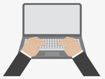 Laptop Clipart Typing - Typing On Computer Clipart, HD Png Download, Transparent PNG