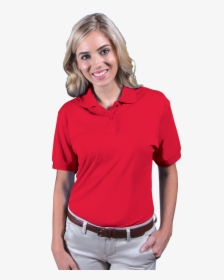Ladies Wicking Solid Snag Resist Polo - Polo Shirt, HD Png Download, Transparent PNG