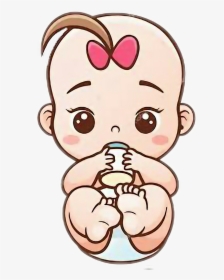 Clip Art Baby Beb Menina Gr - Infant Baby Cartoon, HD Png Download, Transparent PNG