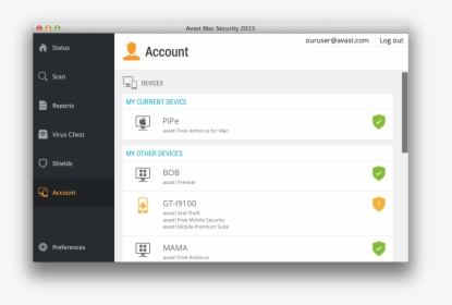 Avast Interface - Avast 2016 Mac Ui, HD Png Download, Transparent PNG