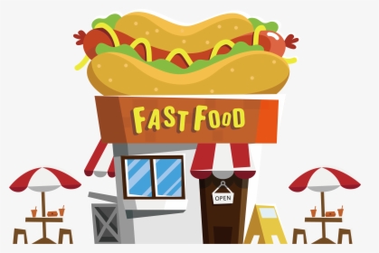 Hot Dog Fast Food - Fast Food Restaurant Png, Transparent Png, Transparent PNG
