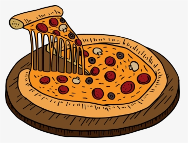 Transparent Pizza Clipart Png - Fast Food Illustration Png, Png Download, Transparent PNG
