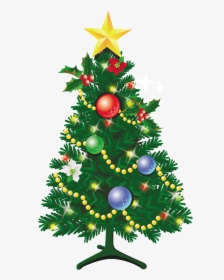 Christmas Tree Illustration - Christmas Tree Vector Png, Transparent Png, Transparent PNG